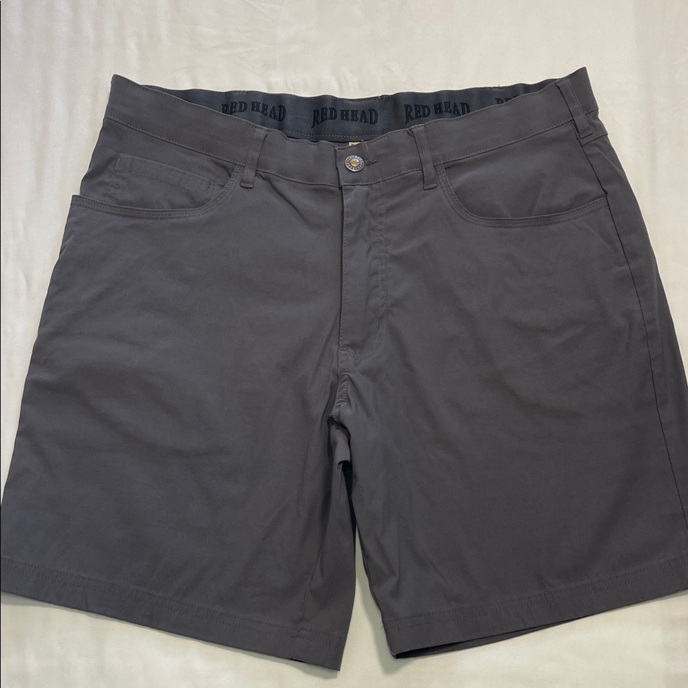 RedHead Men's Charcoal Flat Front Shorts